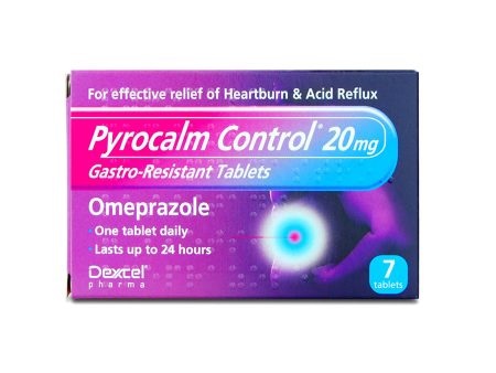 Pyrocalm Control 20Mg Gastro-Resistant Omeprazole Tablets (7 Tablets) For Discount