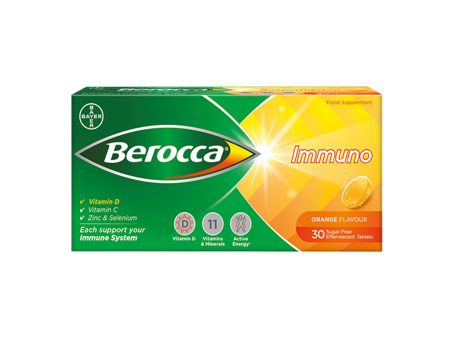 Berocca Immuno Effervescent Tablets: Orange Flavour (30 Pack) Online now