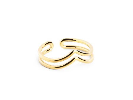 Double Peak Gold Toe Ring Cheap