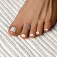 Double Peak Silver Toe Ring For Sale