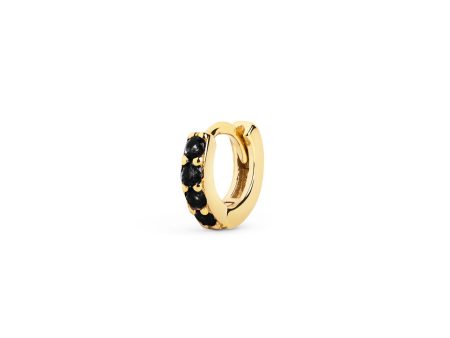 Cleo S Black Gold Hoop Single Earring Online Hot Sale