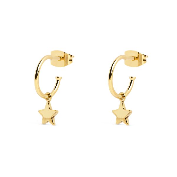 Star Gold Hoop Earrings Cheap