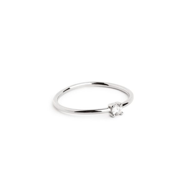 Single Spark Silver Ring For Cheap