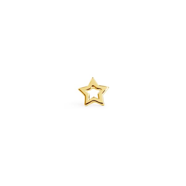 Star Shape Gold Single Earring Supply