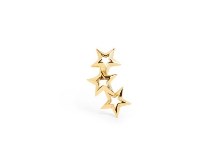 3 Star Gold Earring For Cheap