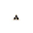 Clover Black Gold Single Earring For Cheap