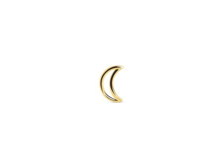 Moon Shape Gold Single Earring For Discount