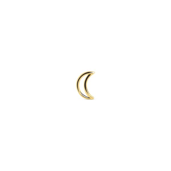 Moon Shape Gold Single Earring For Discount