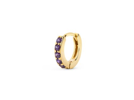 Cleo M Lavande Gold Hoop Single Earring Online now