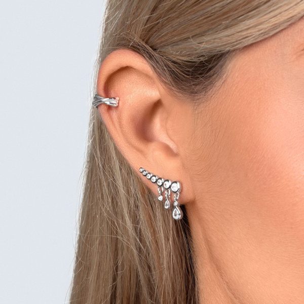 Ear Cuff Double Line Silver Single Earring Online