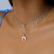 Moonset Nacre Silver Necklace For Sale