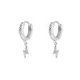 Lightning Sparks Silver Earrings Hot on Sale