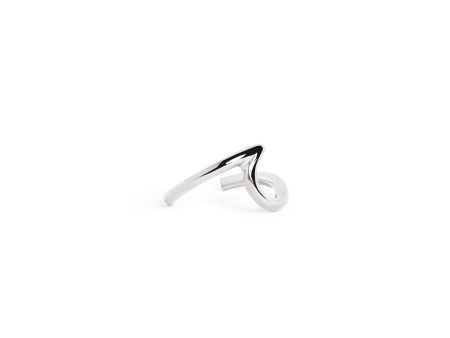 Ear Cuff Wave Silver Single Earring For Sale