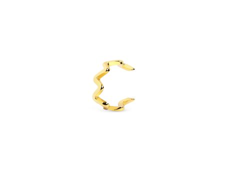 Zig Zag Ear Cuff Gold Single Earring on Sale