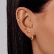 Moon Shape Gold Single Earring For Discount