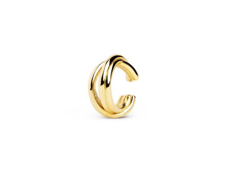 Ear Cuff Double Line Gold Single Earring Fashion