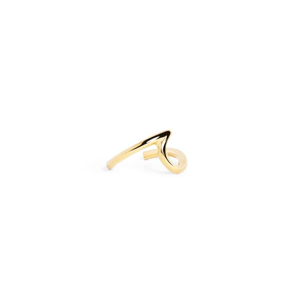 Ear Cuff Wave Gold Single Earring Online now