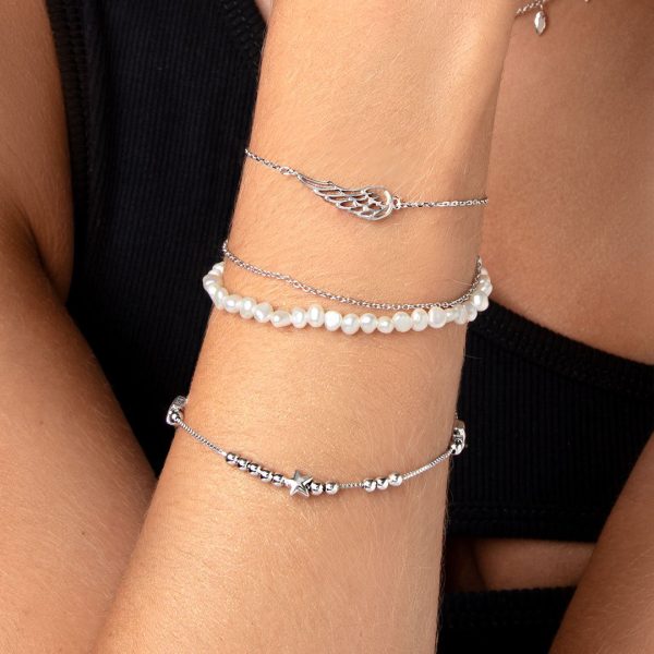 Pebbles Star Silver Bracelet Cheap