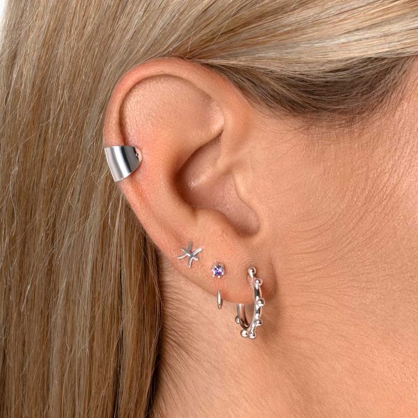 Sophie Lavande Silver Single Earring Online