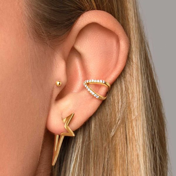 Cleo Gold Ear Cuff Single Earring Online