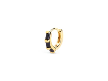 Sia M Black Gold Hoop Single Earring Supply