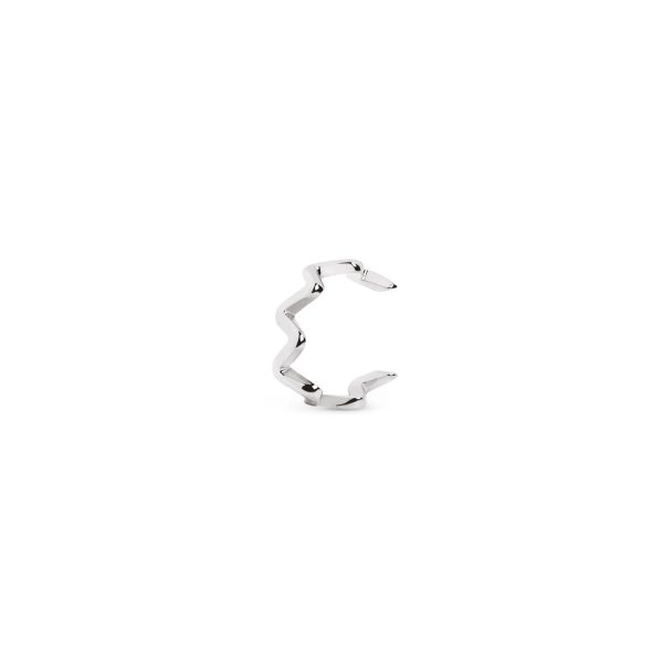 Zig Zag Ear Cuff Silver Single Earring For Discount