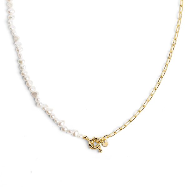 Chic Pearl Gold Necklace Discount