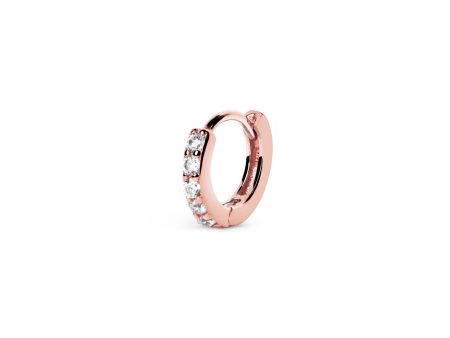 Cleo M Rose Gold Single Hoop Earring For Sale