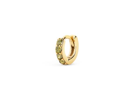 Cleo S Peridot Gold Hoop Single Earring Supply