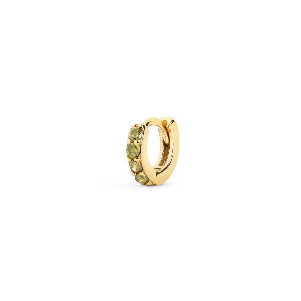 Cleo S Peridot Gold Hoop Single Earring Supply