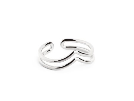 Double Peak Silver Toe Ring For Sale