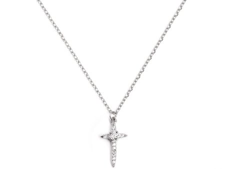 Cross Alice Silver Necklace For Discount