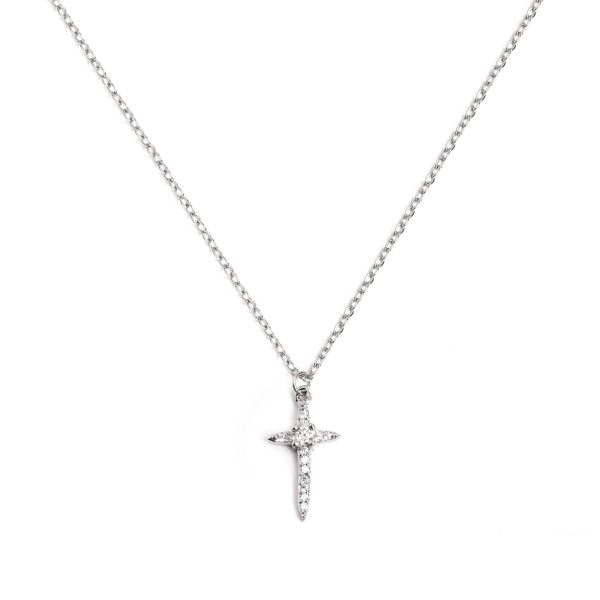 Cross Alice Silver Necklace For Discount