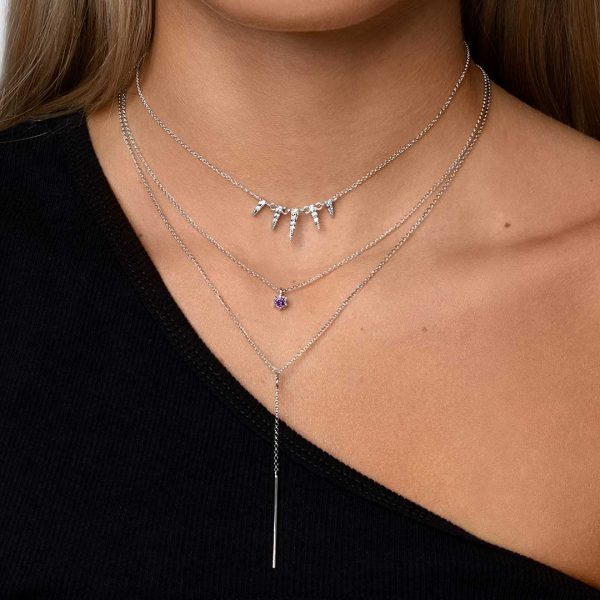 Sophie Lavande Silver Necklace Discount