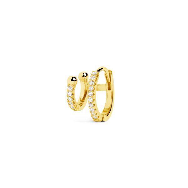 Ear Cuff Double Sparks Gold Hoop Single Earring Online