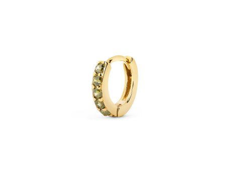 Cleo M Peridot Gold Hoop Single Earring Discount