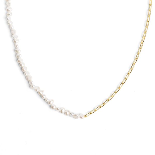 Chic Pearl Gold Necklace Discount