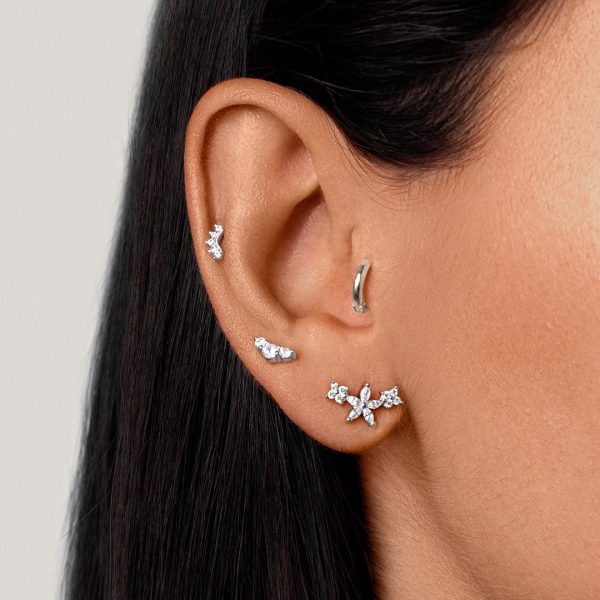 Freesia Spark Silver Single Earring Sale