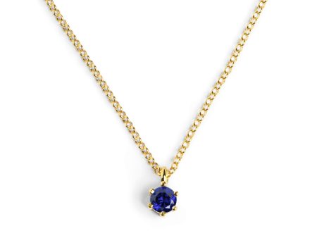 Sophie Sapphire Gold Necklace Cheap