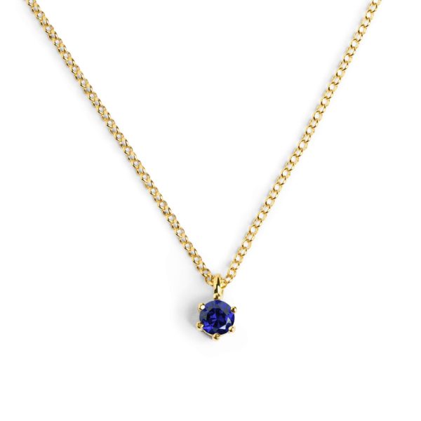 Sophie Sapphire Gold Necklace Cheap