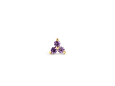 Clover Lavende Gold Earring on Sale