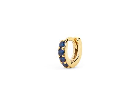 Cleo S Sapphire Gold Hoop Single Earring For Cheap