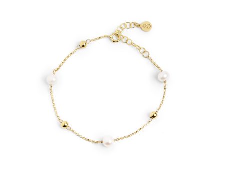 Mini Pearls Gold Bracelet Online now