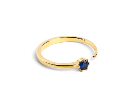 Sophie Sapphire Gold Ring on Sale