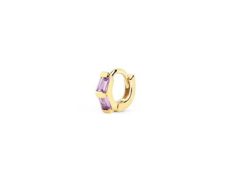 Sia S Lavande Gold Hoop Single Earring For Sale