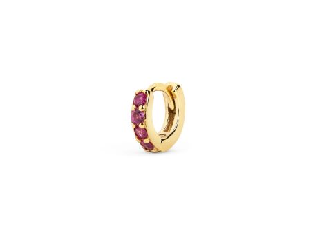 Cleo S Raspberry Gold Hoop Single Earring Online Sale