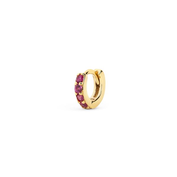 Cleo S Raspberry Gold Hoop Single Earring Online Sale