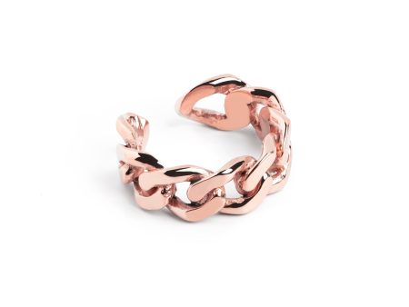 Chunky Link Rose Gold Ring Fashion