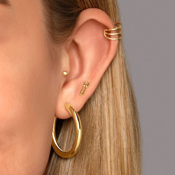 Knit Gold Single Earring Online now