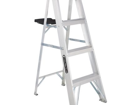 Aluminum Step Ladder w Tool Slot & Tray Online Sale